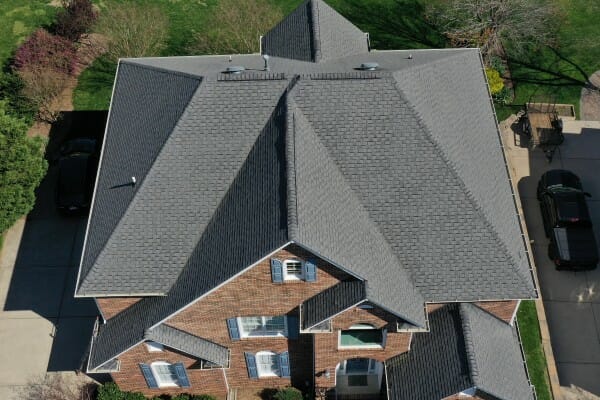 Beautiful roof on large brick home
